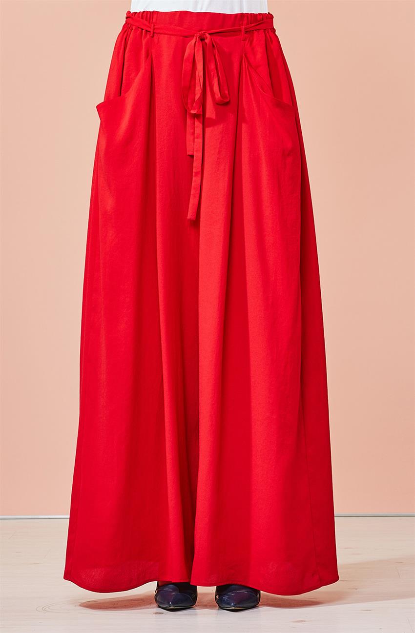 Tuğba Venn Pants Skirt-Red F7385-11