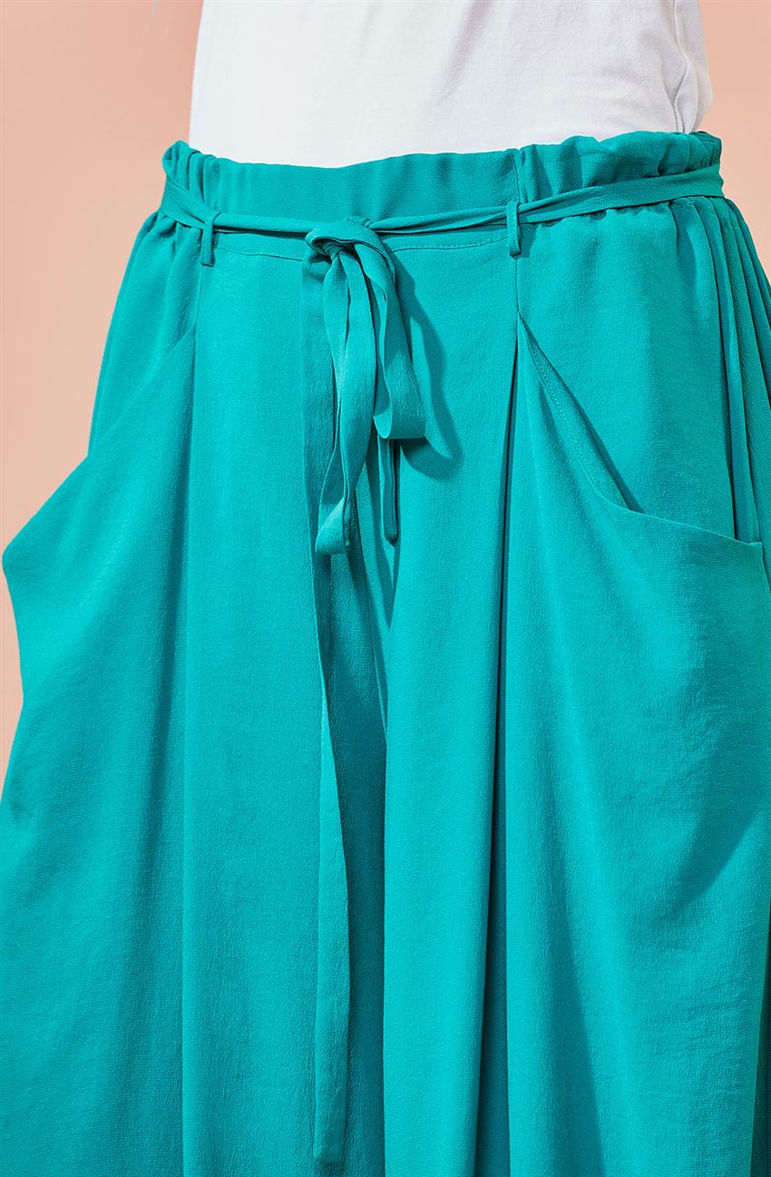 Tuğba Venn Pants Skirt-Green F7385-22