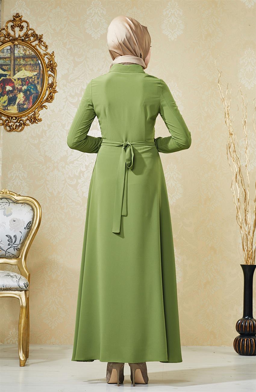 Su Elbise Yeşili V4107-23