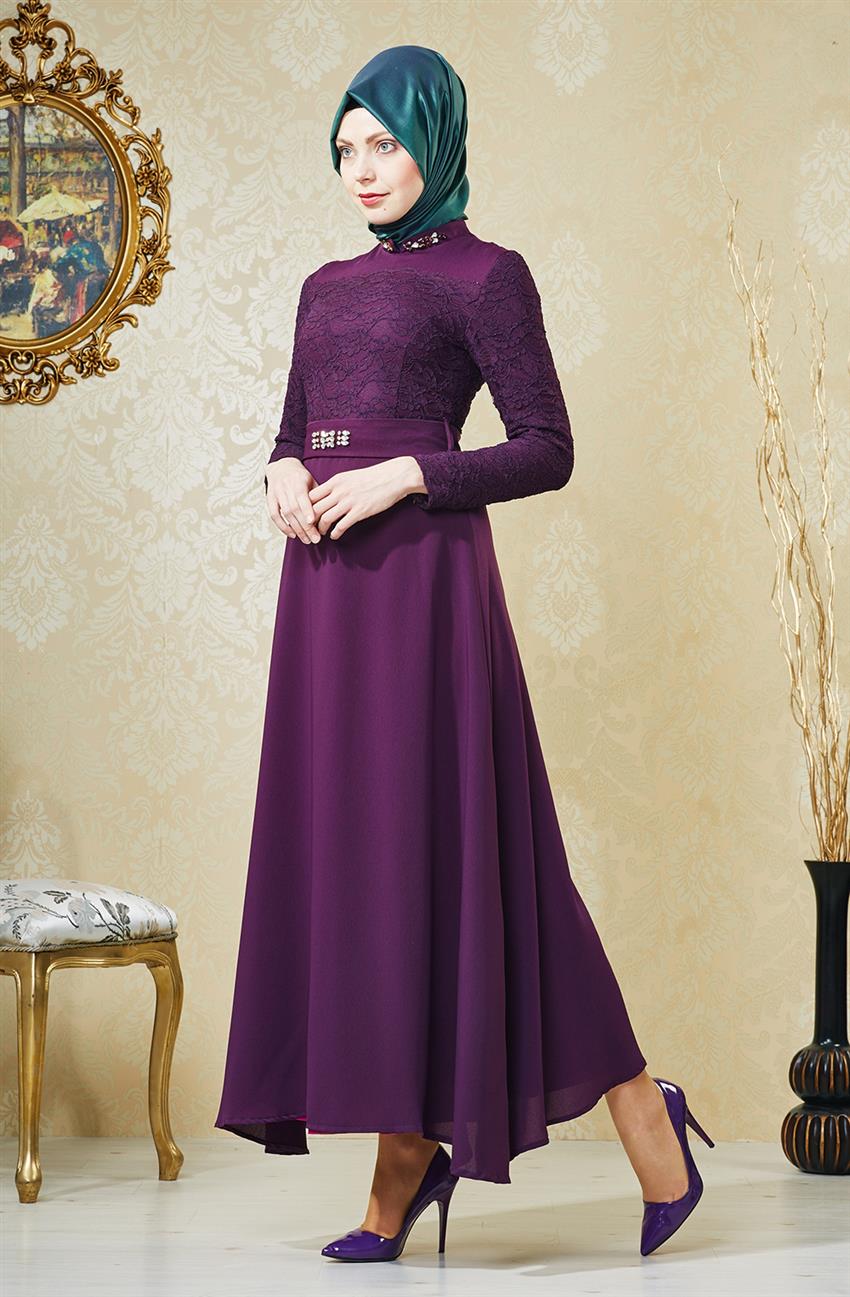Evening Dress Dress-Plum V4155-10