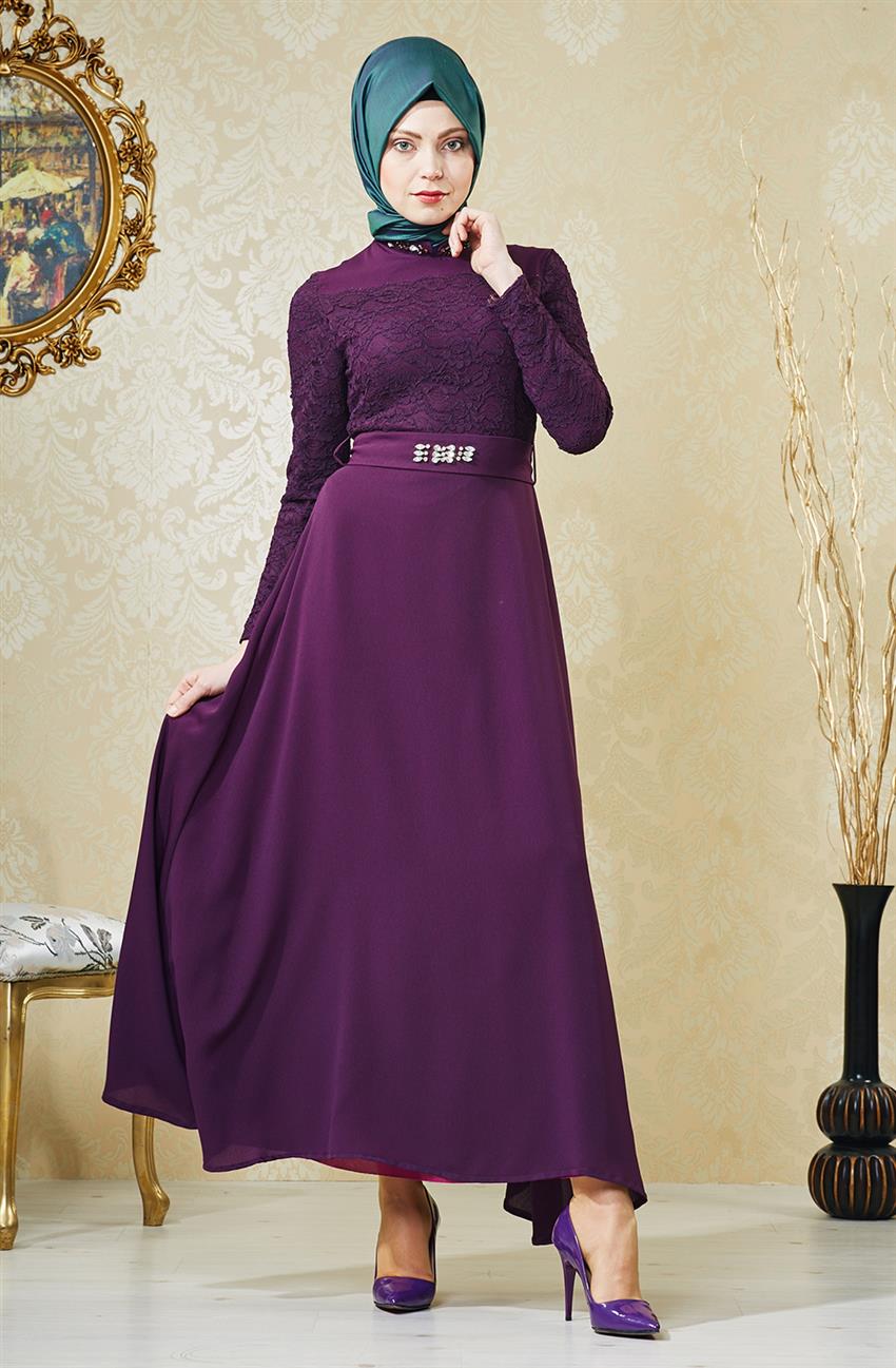 Evening Dress Dress-Plum V4155-10