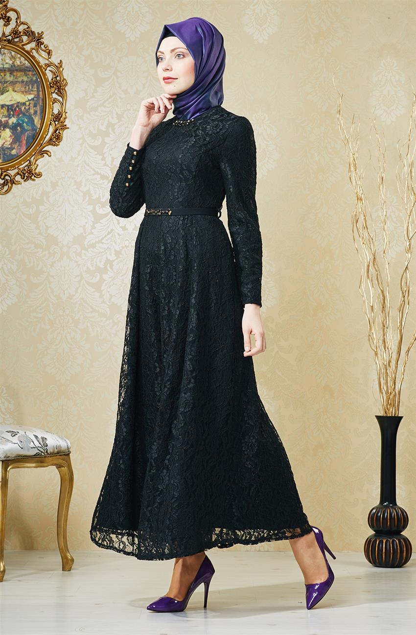 Evening Dress Dress-Black V4156-09