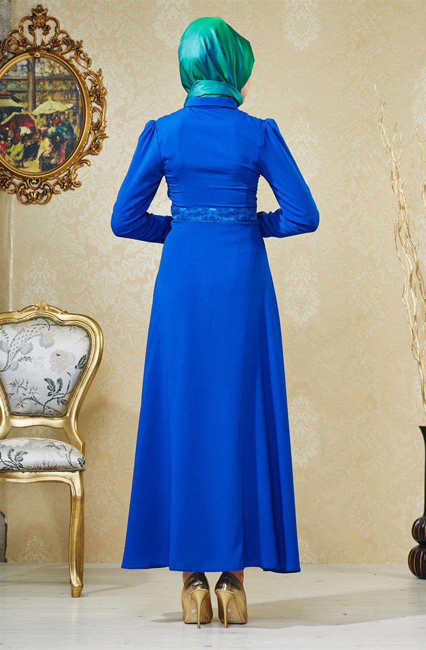فستان-أزرق غامق V4171-69