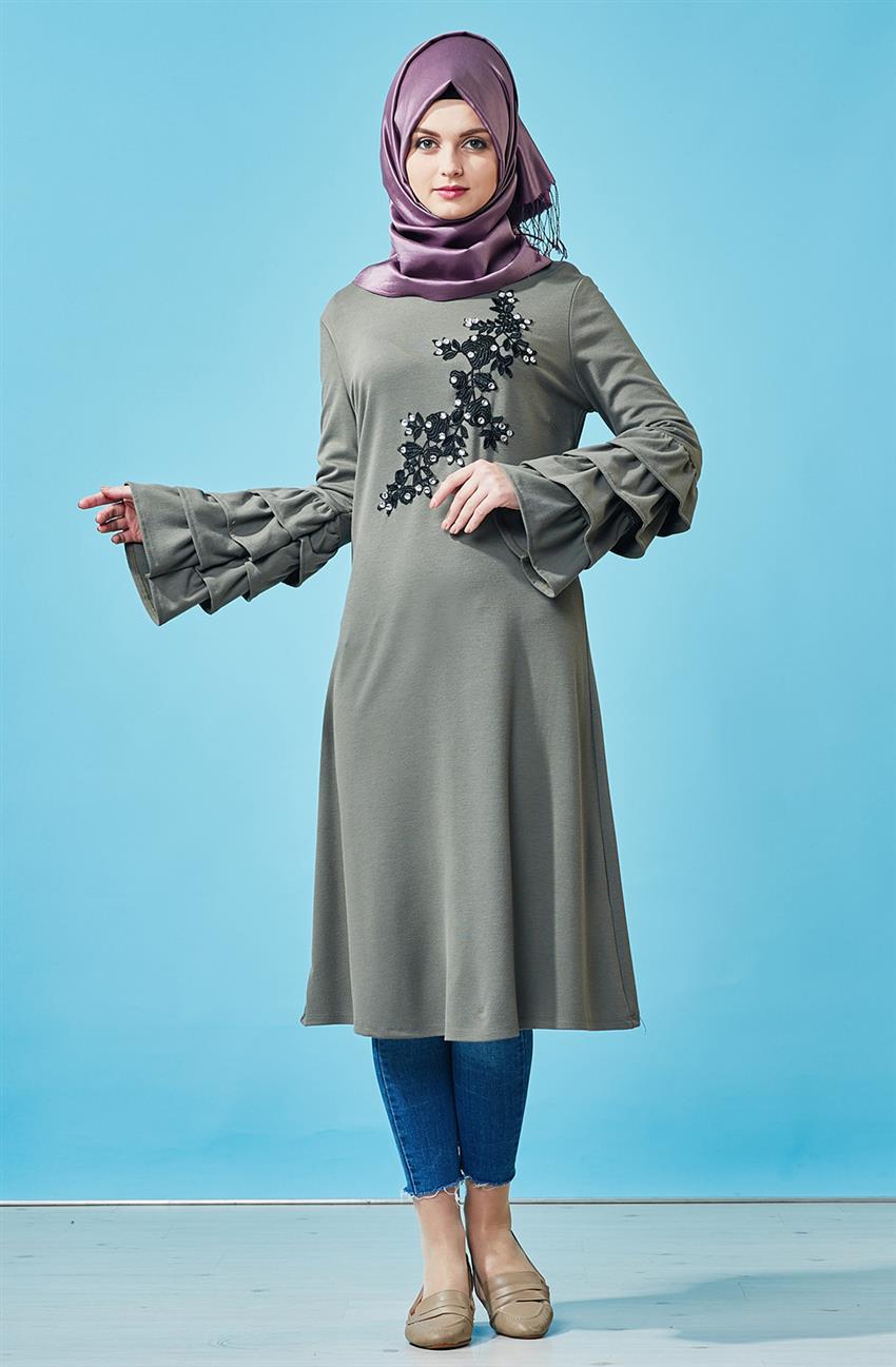 Gippe Cllection Tunic-Green Tk5056-21