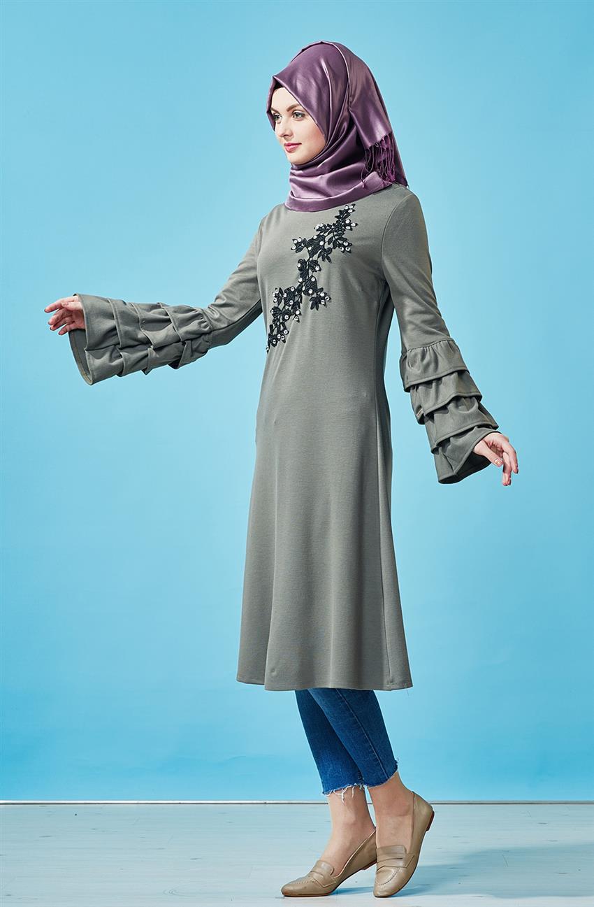 Gippe Cllection Tunic-Green Tk5056-21