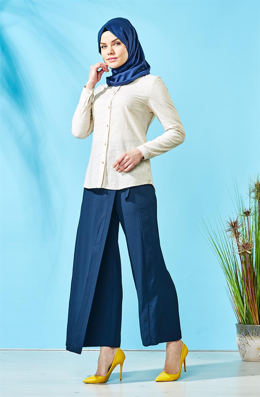 Tuğba Venn Pants Skirt-Navy Blue F7379-08