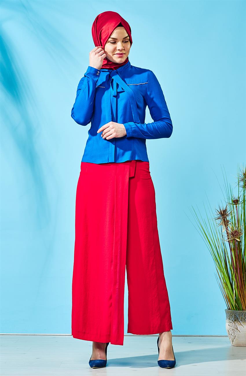 Tuğba Venn Pants Skirt-Red F7379-11