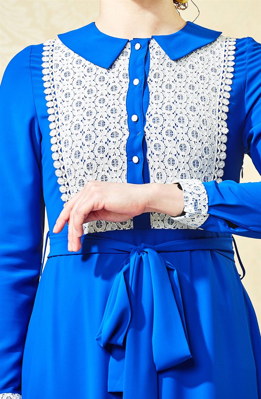 فستان-أزرق غامق V2168-69