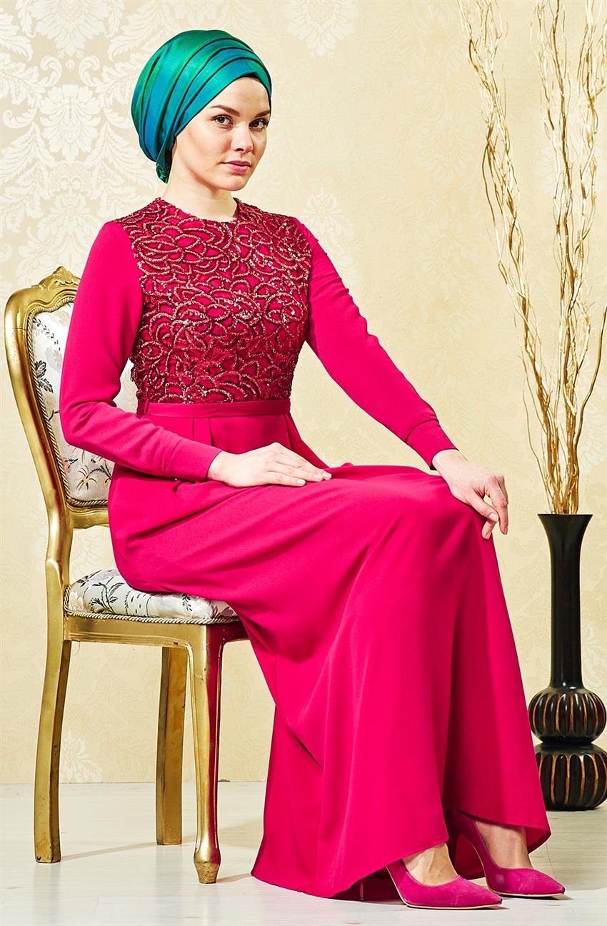 Evening Dress Dress-Fuchsia V4261-26