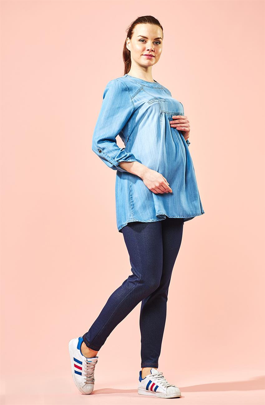 Maternity Jeans Blouse-İndigo 41002Y16-83