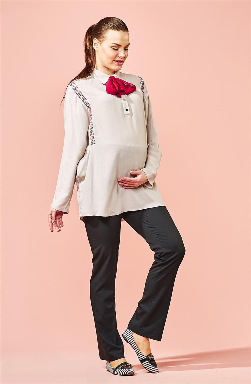 Maternity Blouse-Stone 41313Y16-48