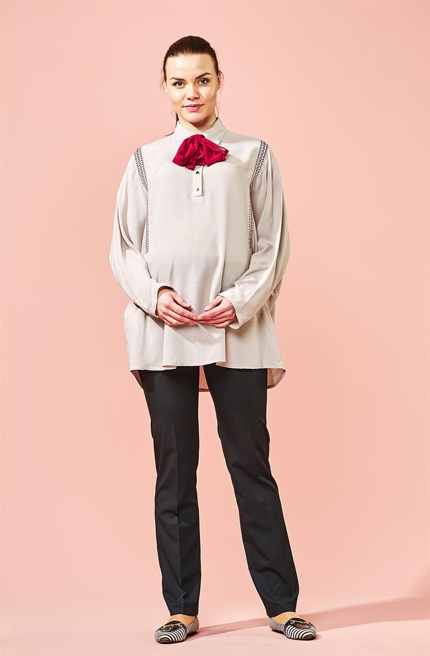 Maternity Blouse-Stone 41313Y16-48