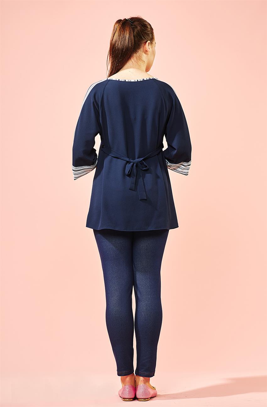 Maternity Blouse-Navy Blue 41331Y17-17