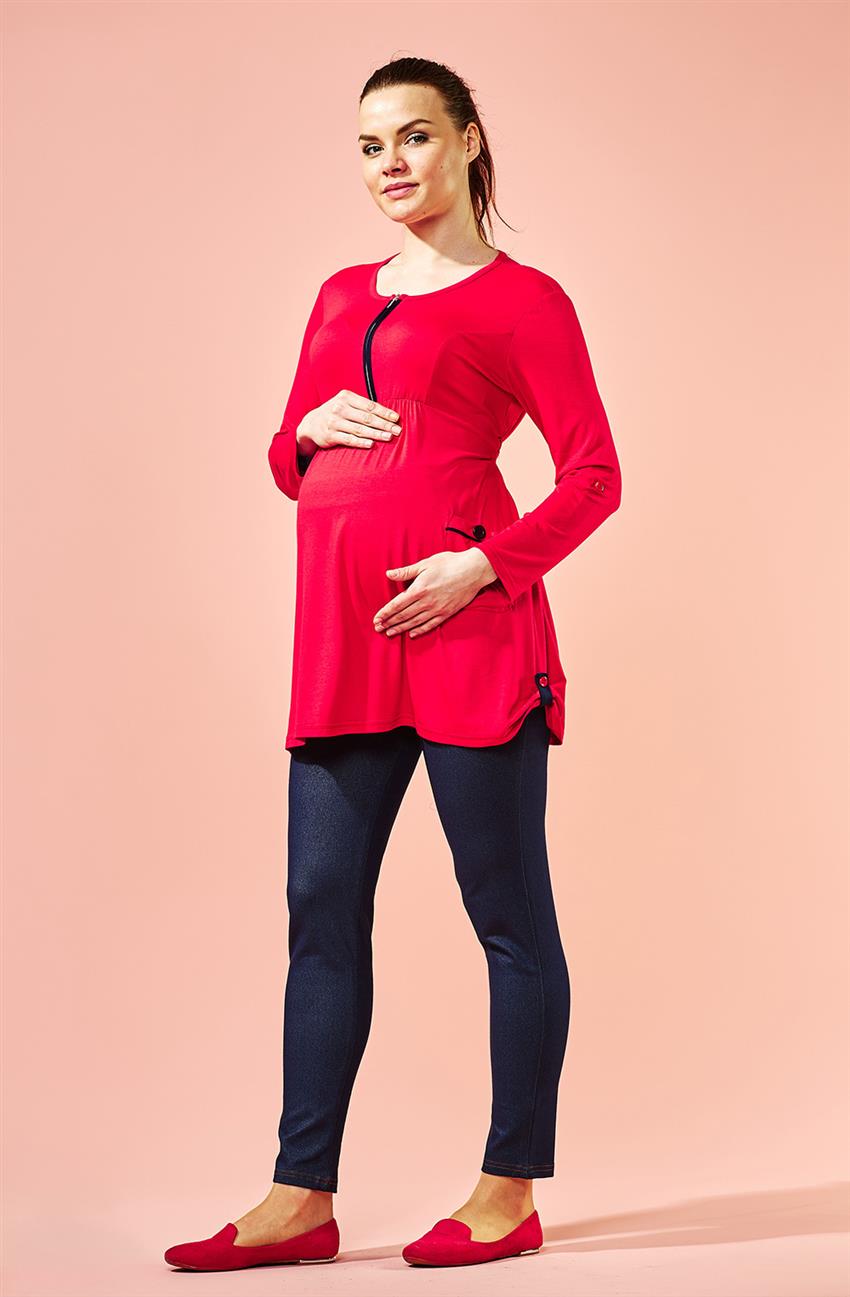 Hamile Kırmızı Bluz G4151Y15-34