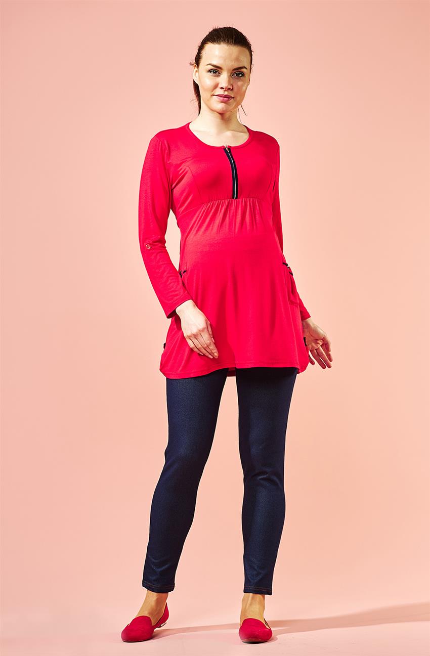 Maternity Blouse-Red G4151Y15-34