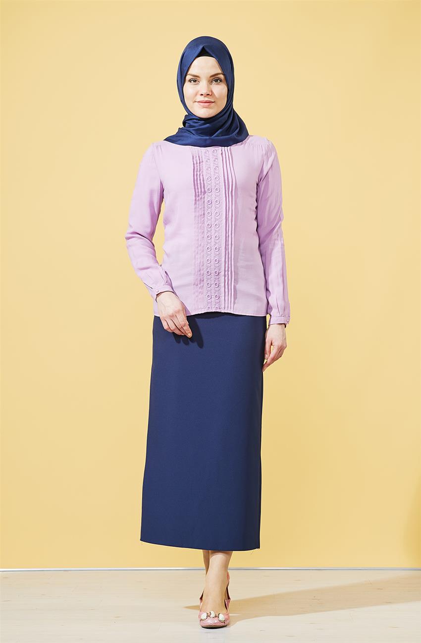 Tuğba Venn Shirt-Lilac F7090-18
