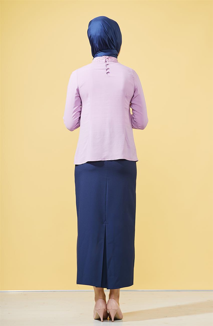 Tuğba Venn Shirt-Lilac F7128-18