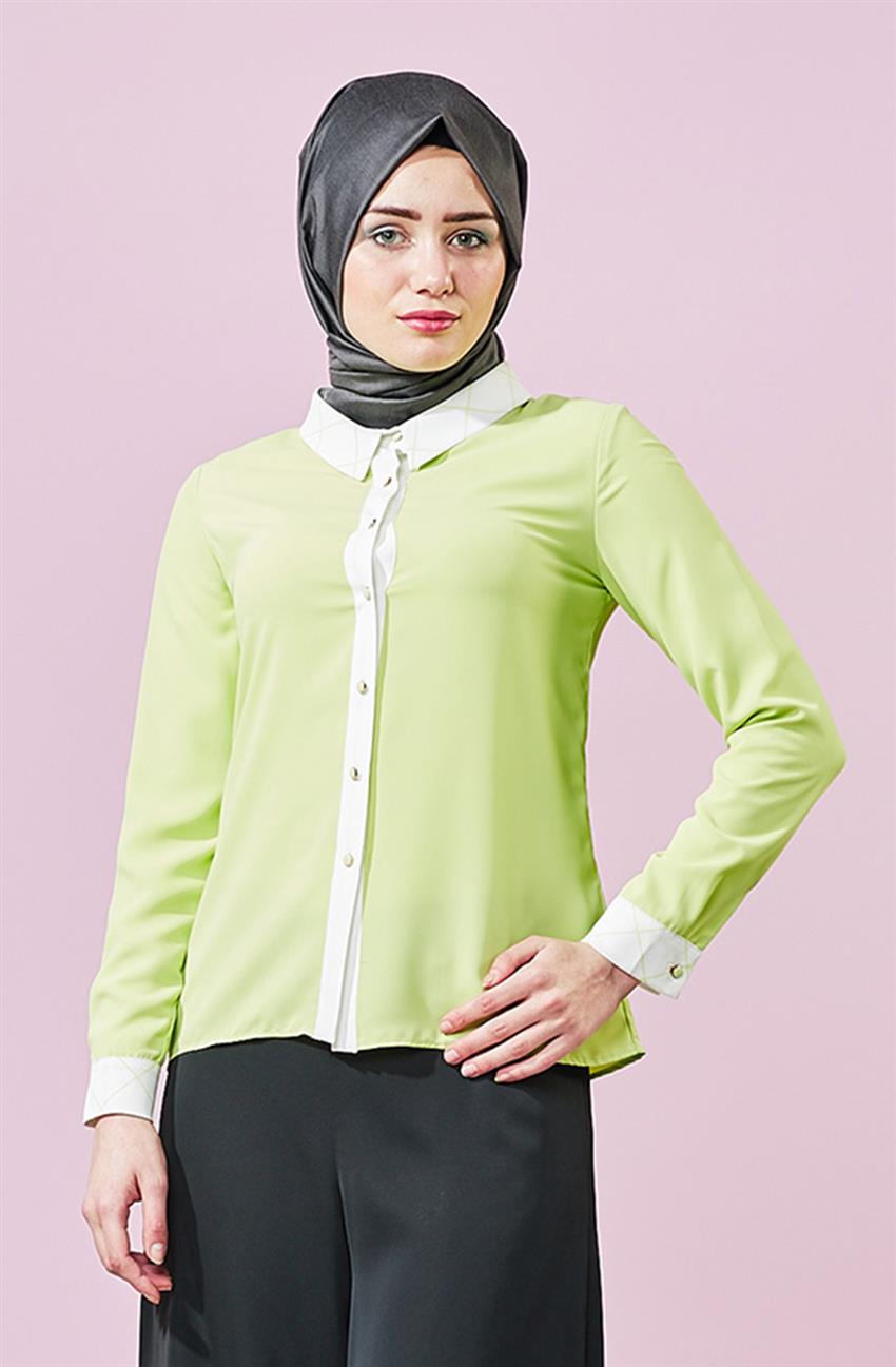 Tuğba Venn Shirt-Fıstık Greeni F6700-68