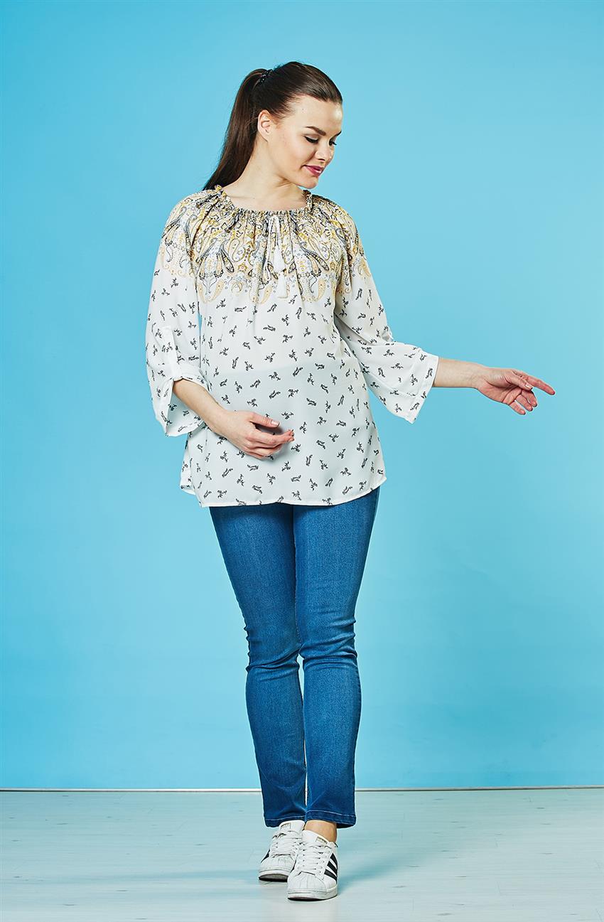 Maternity Blouse-Yellow 41426Y17-29