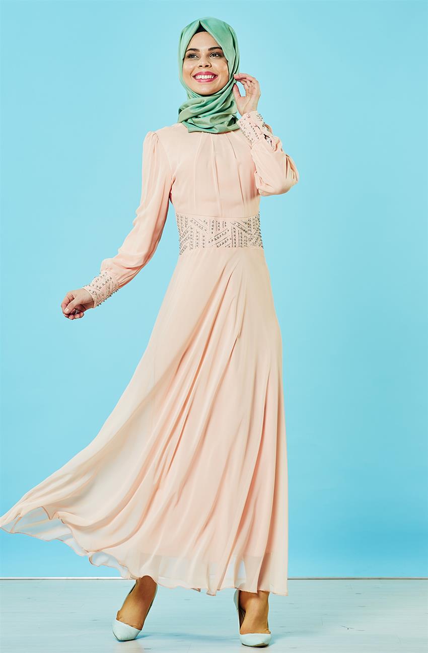 فستان-لون البودرة ar-1732-41