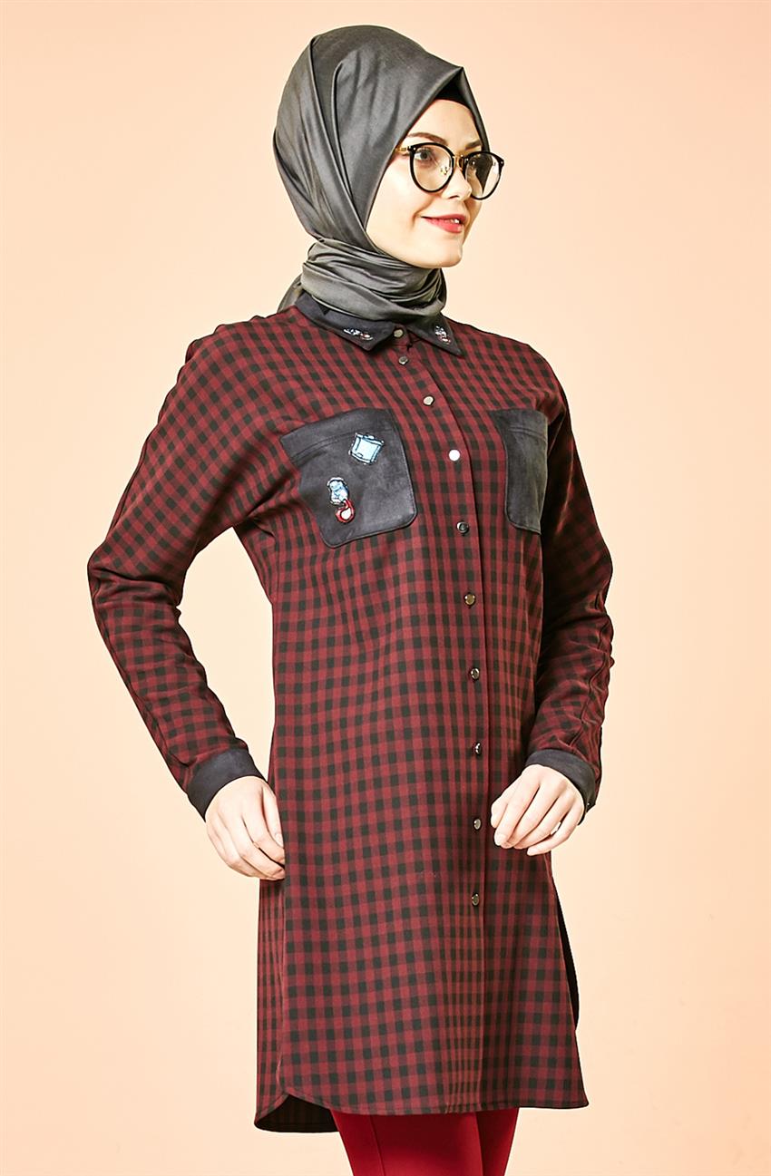 Tunic-Black Claret Red DO-A6-61002-1226