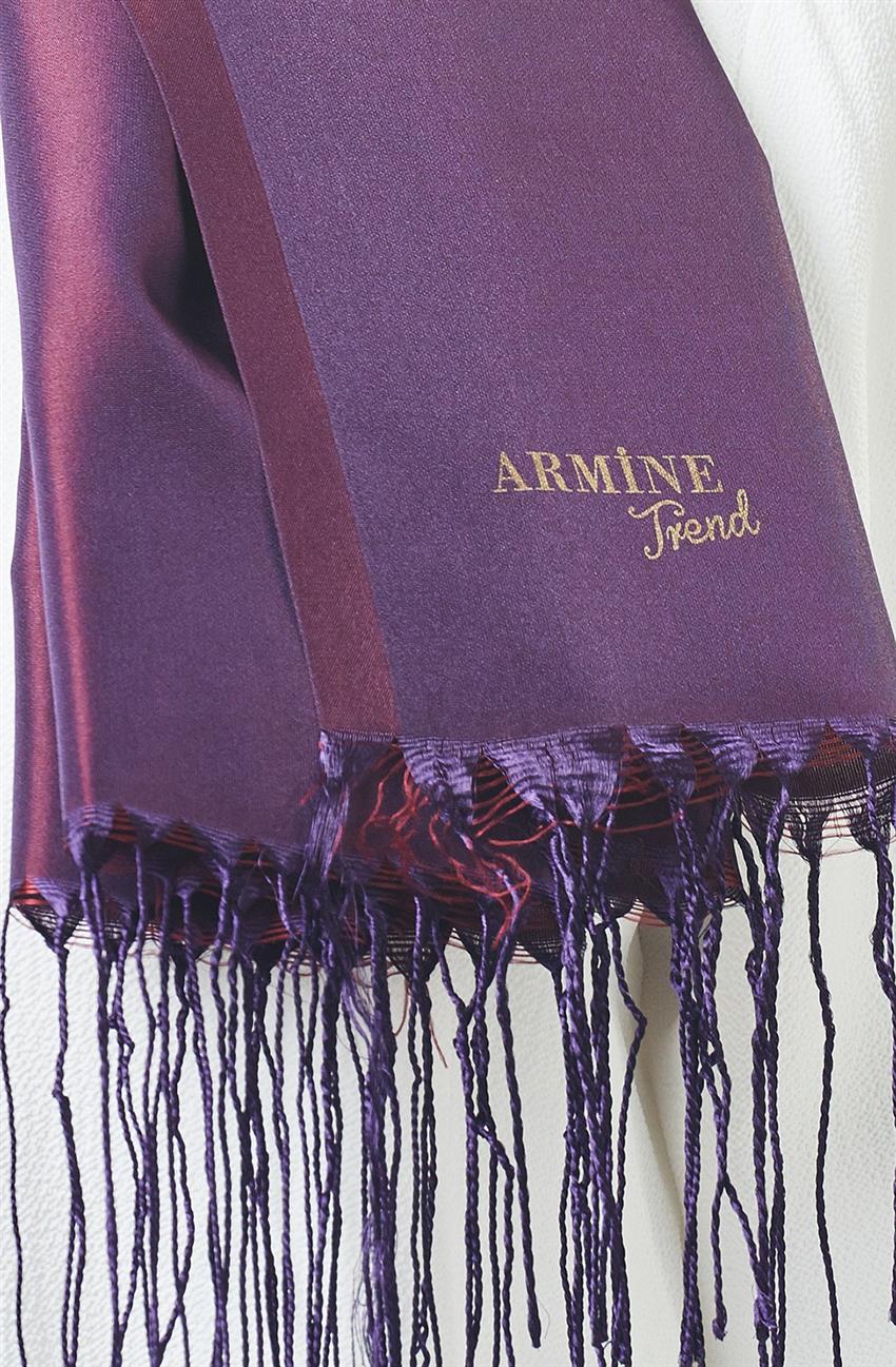 Armine Shawl 105-B Purple Claret Red