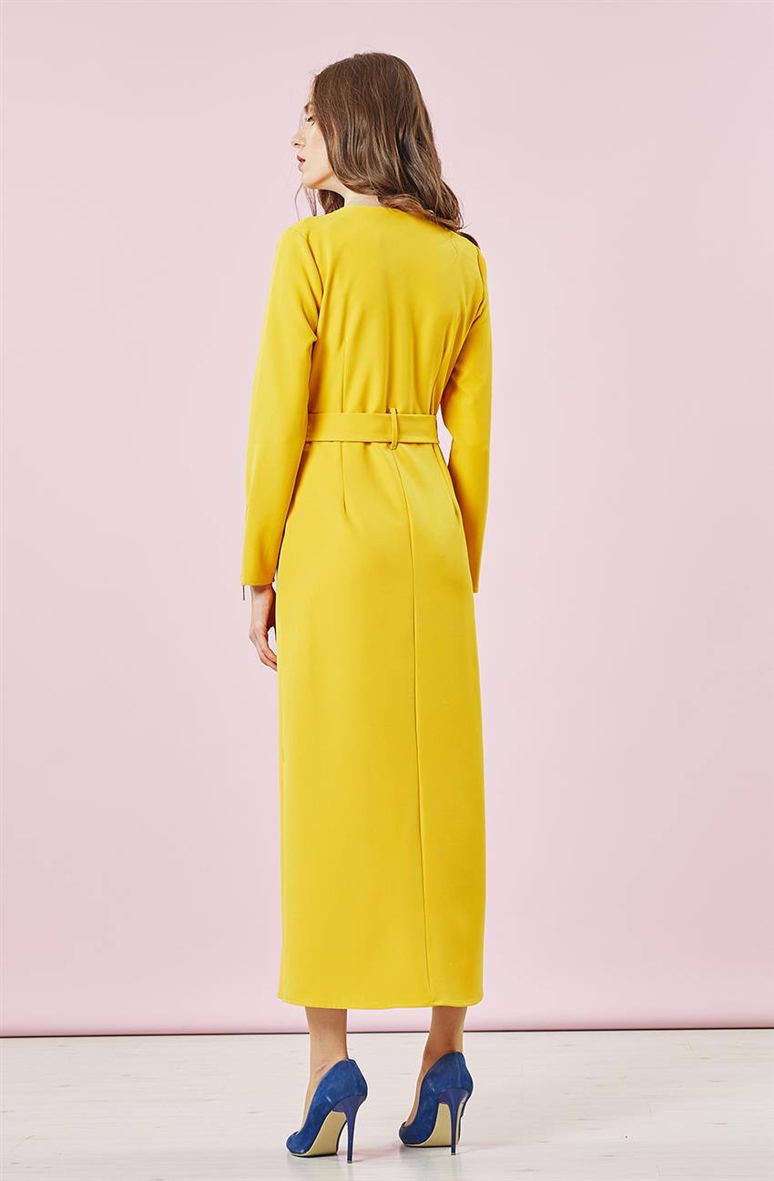Vanilla Sarı Elbise 64000-29