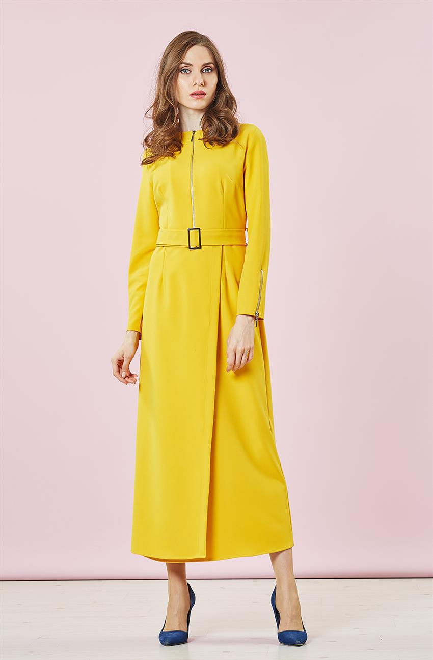 Vanilla Sarı Elbise 64000-29
