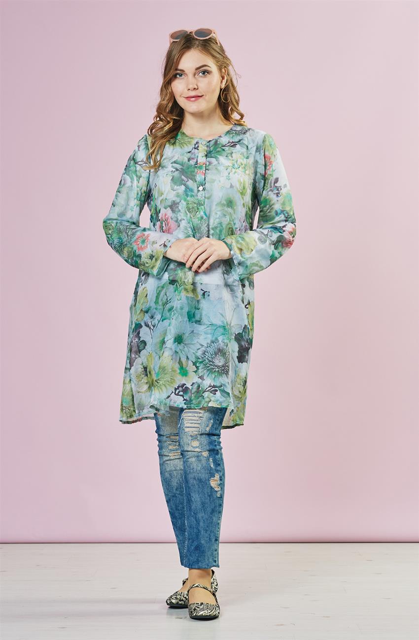 Lacguer Tunic-Green 53038-21