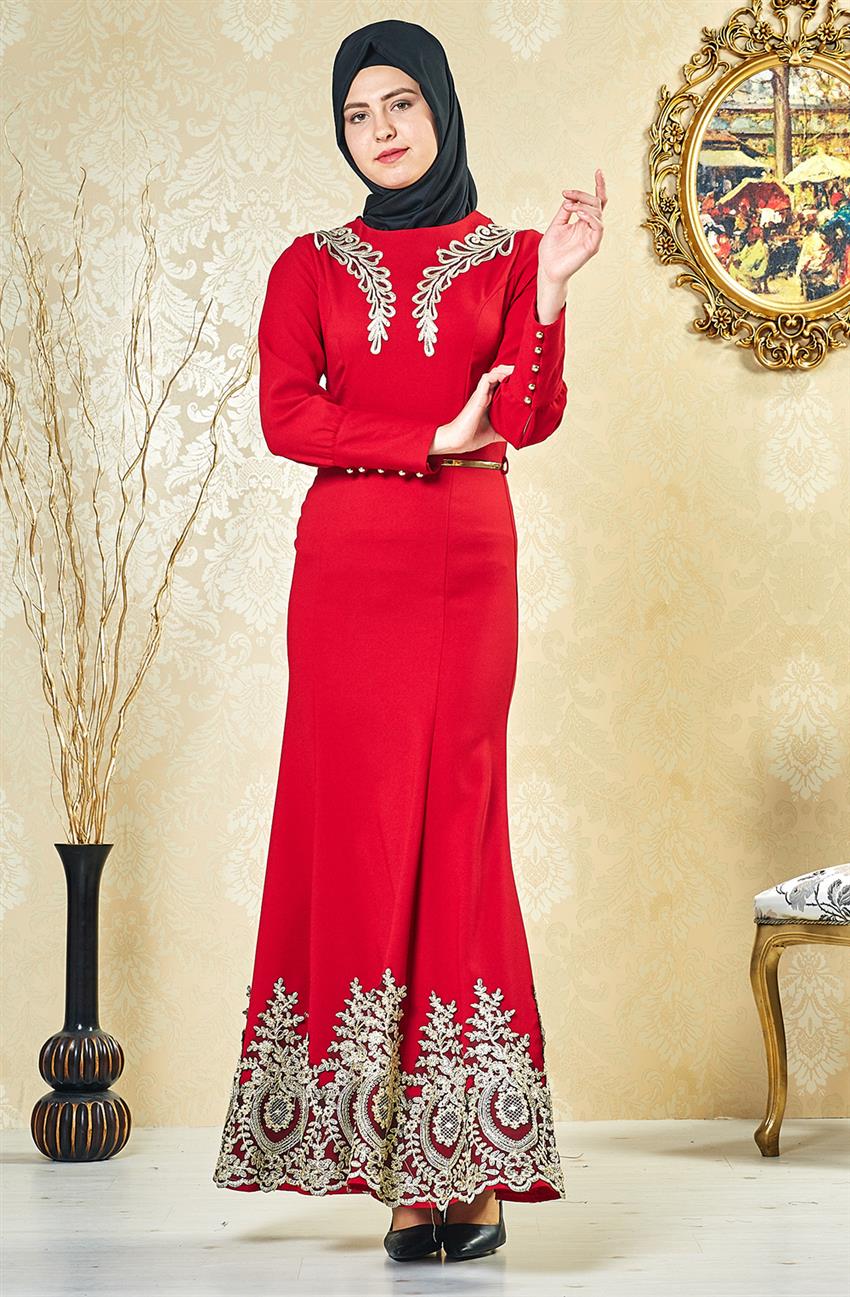 فستان سهرة فستان-أحمر ar-3000-34