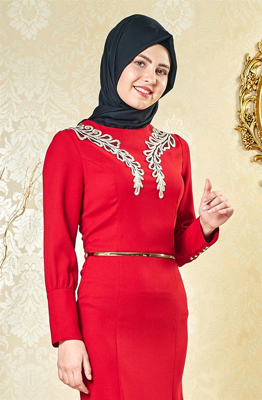 فستان سهرة فستان-أحمر ar-3000-34
