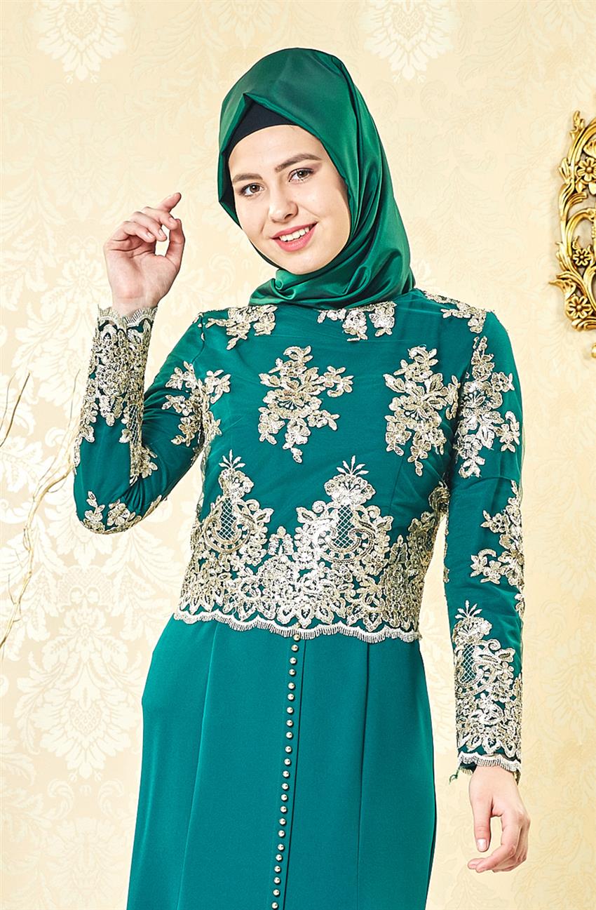 فستان سهرة فستان-أخضر ar-3001-21