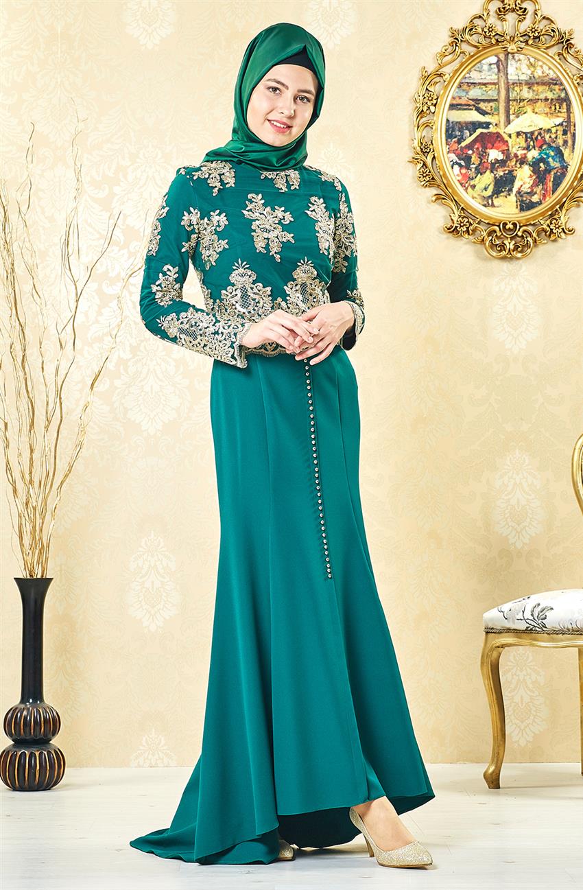 فستان سهرة فستان-أخضر ar-3001-21