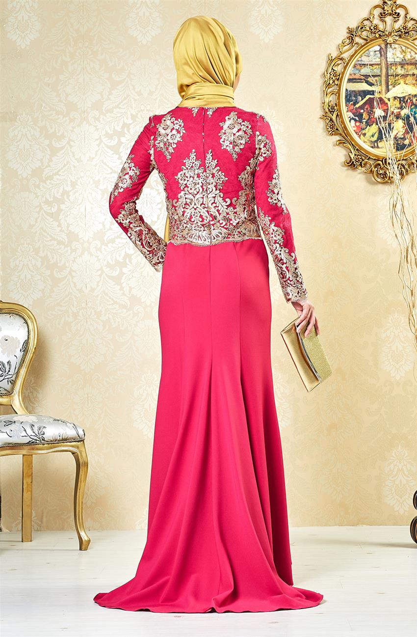 Evening Dress Dress-Fuchsia 3001-43