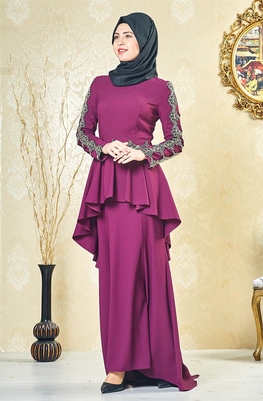 Evening Dress Dress-Purple 3004-45