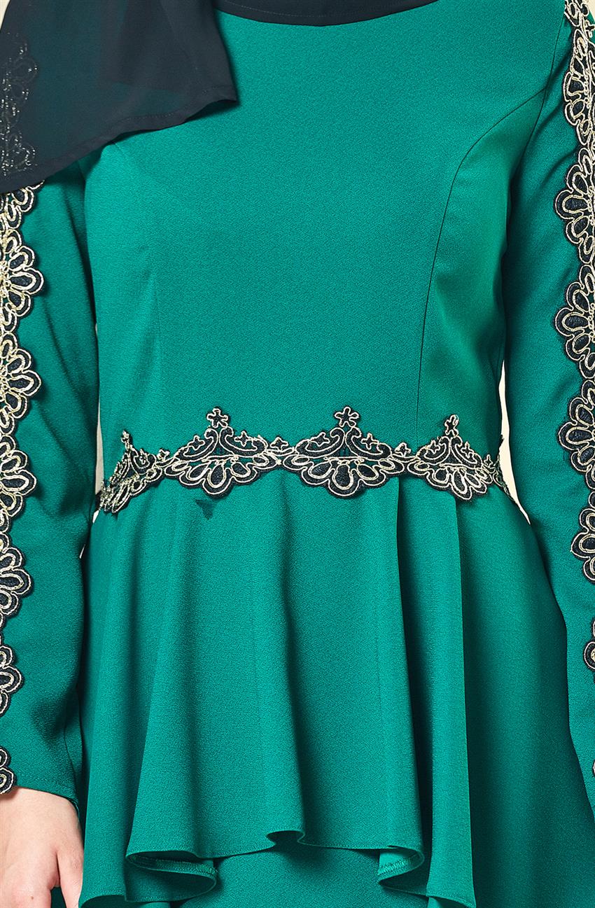 Evening Dress Dress-Green 3004-21