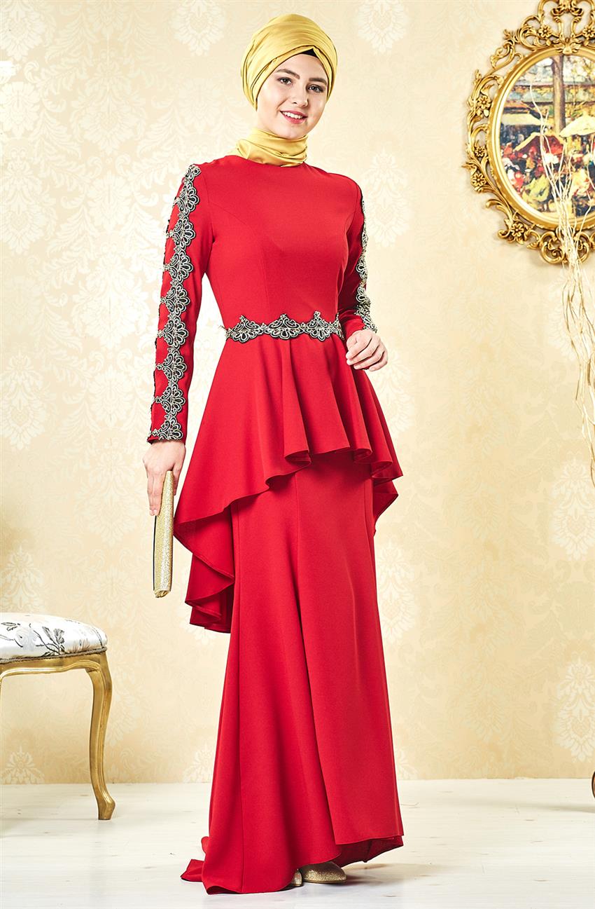 فستان سهرة فستان-أحمر ar-3004-34