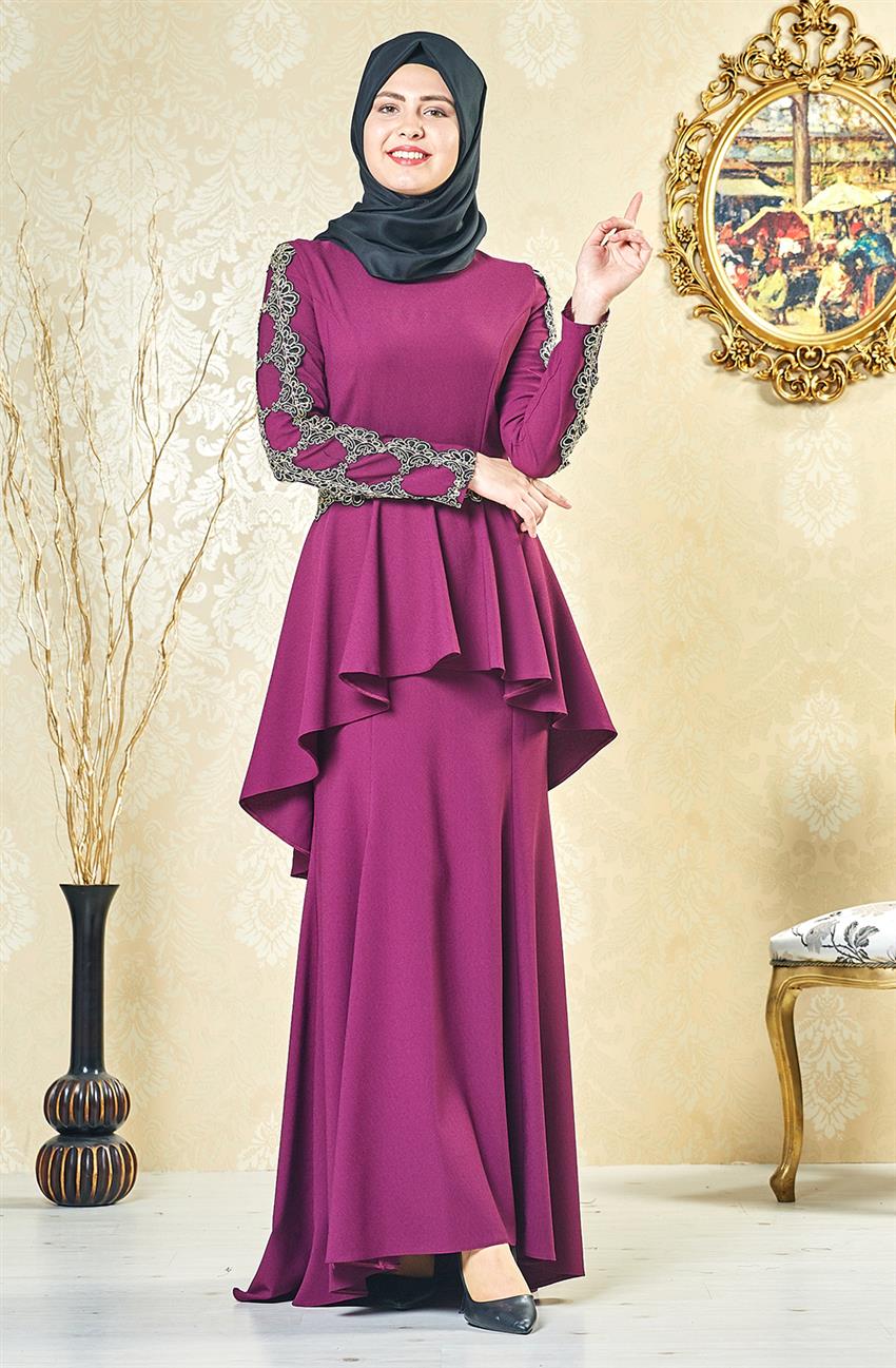 فستان سهرة فستان-أرجواني ar-3004-45