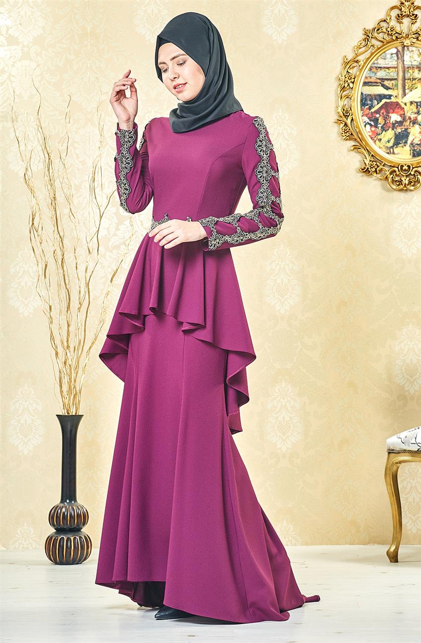 Evening Dress Dress-Purple 3004-45