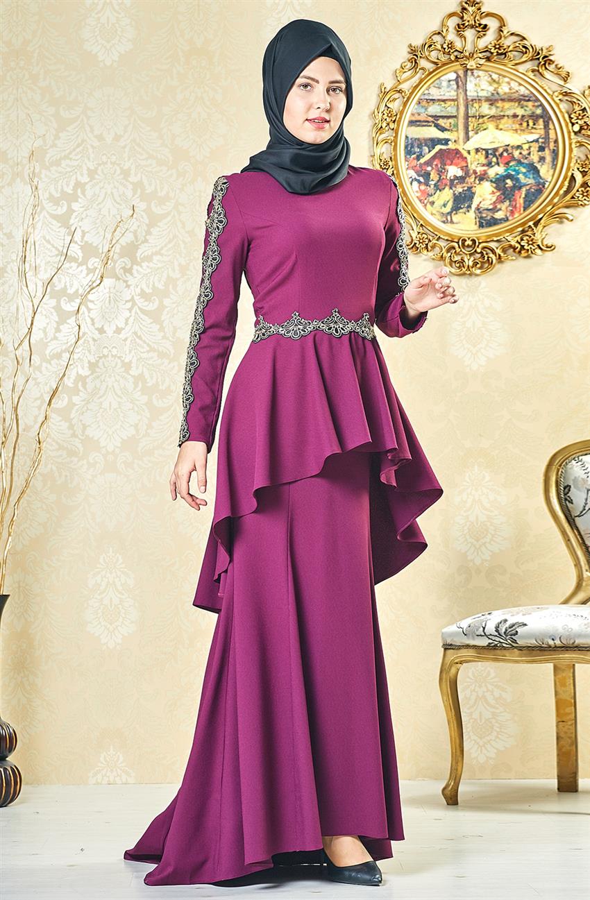 فستان سهرة فستان-أرجواني ar-3004-45