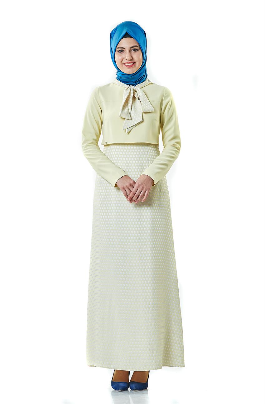 فستان سهرة فستان-أصفر KA-B6-23017-82