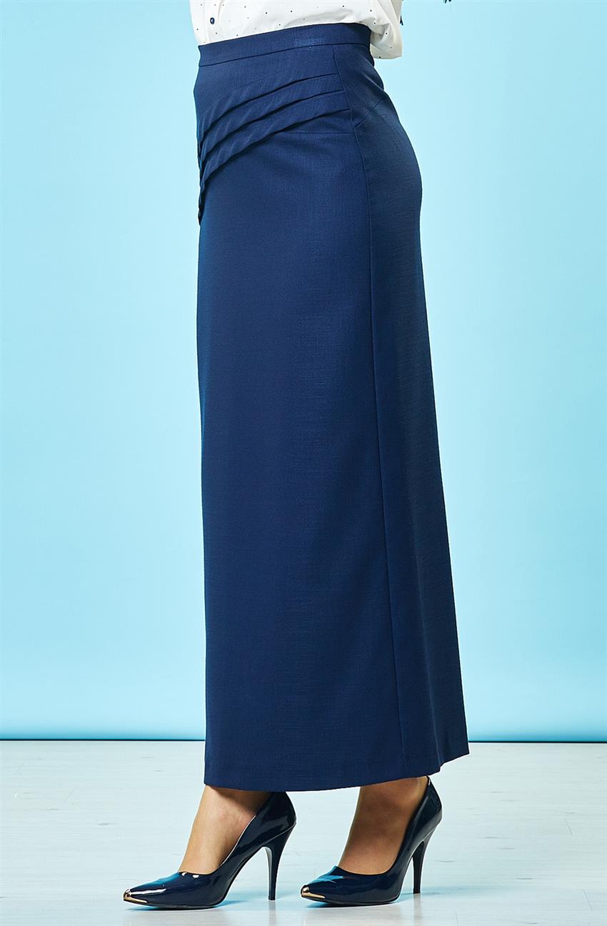 Skirt-Navy Blue H8155-08