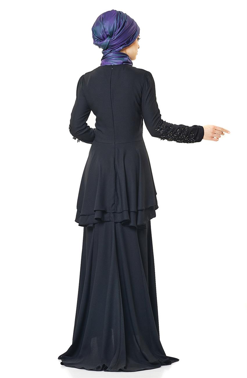 Abiye Siyah Elbise 3008-01