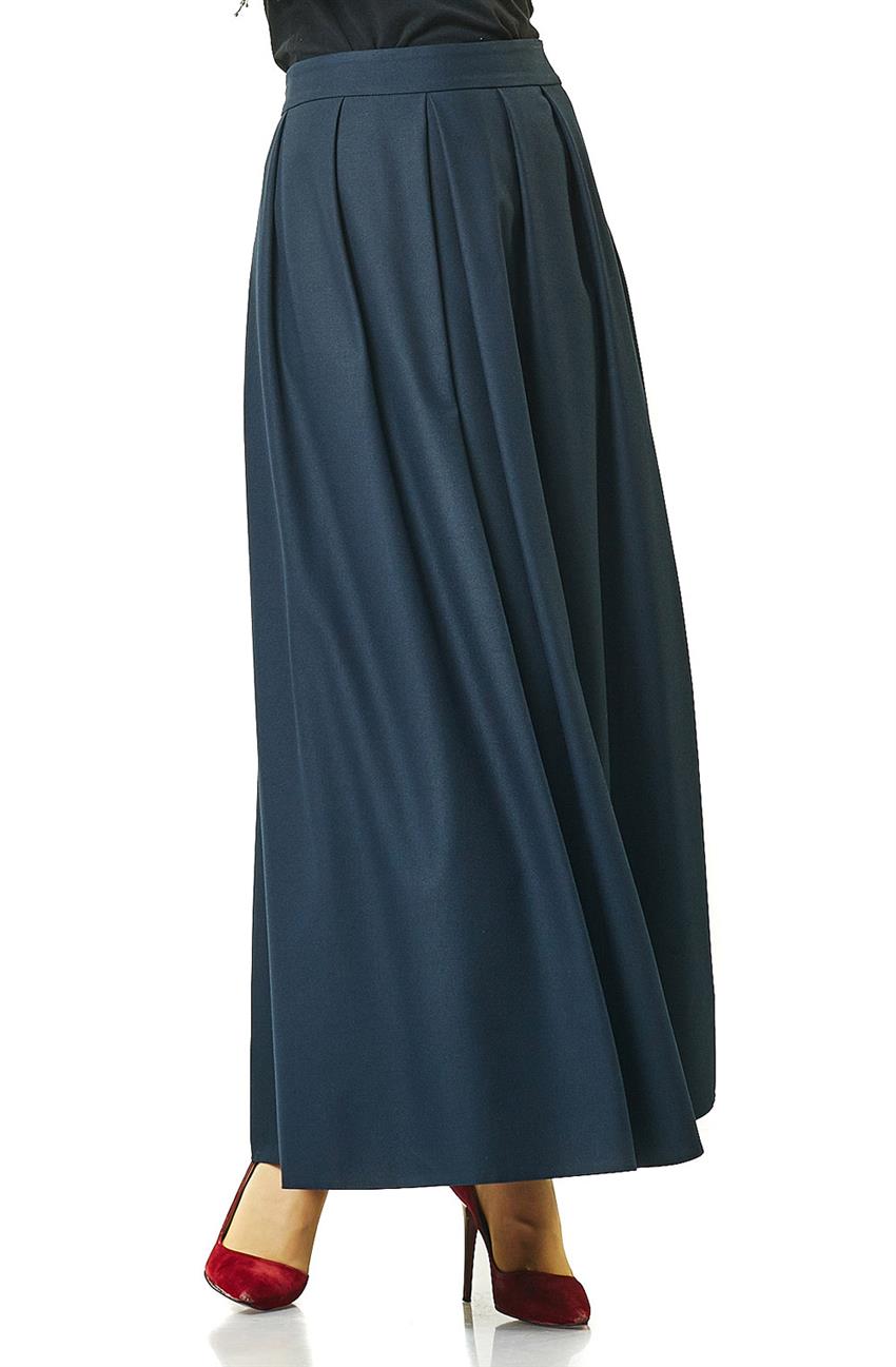 Skirt-Navy Blue H6736-08