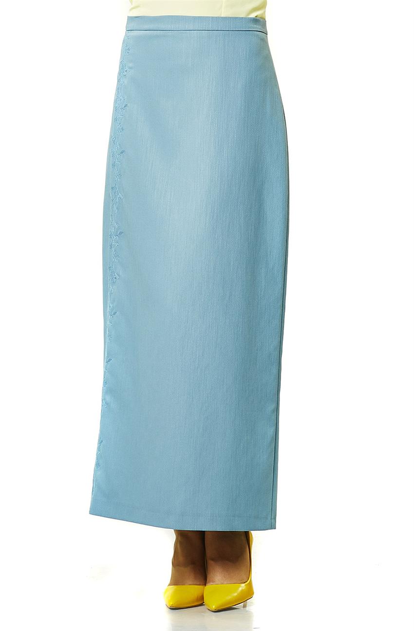 Skirt-Açik Blue H8277-16