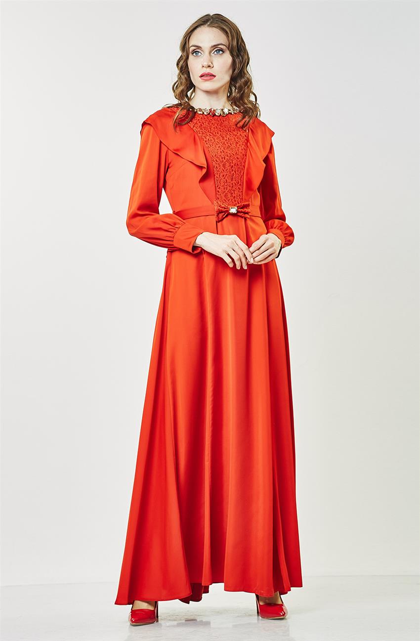 Abiye Kırmızı Elbise DO-A4-64004-19
