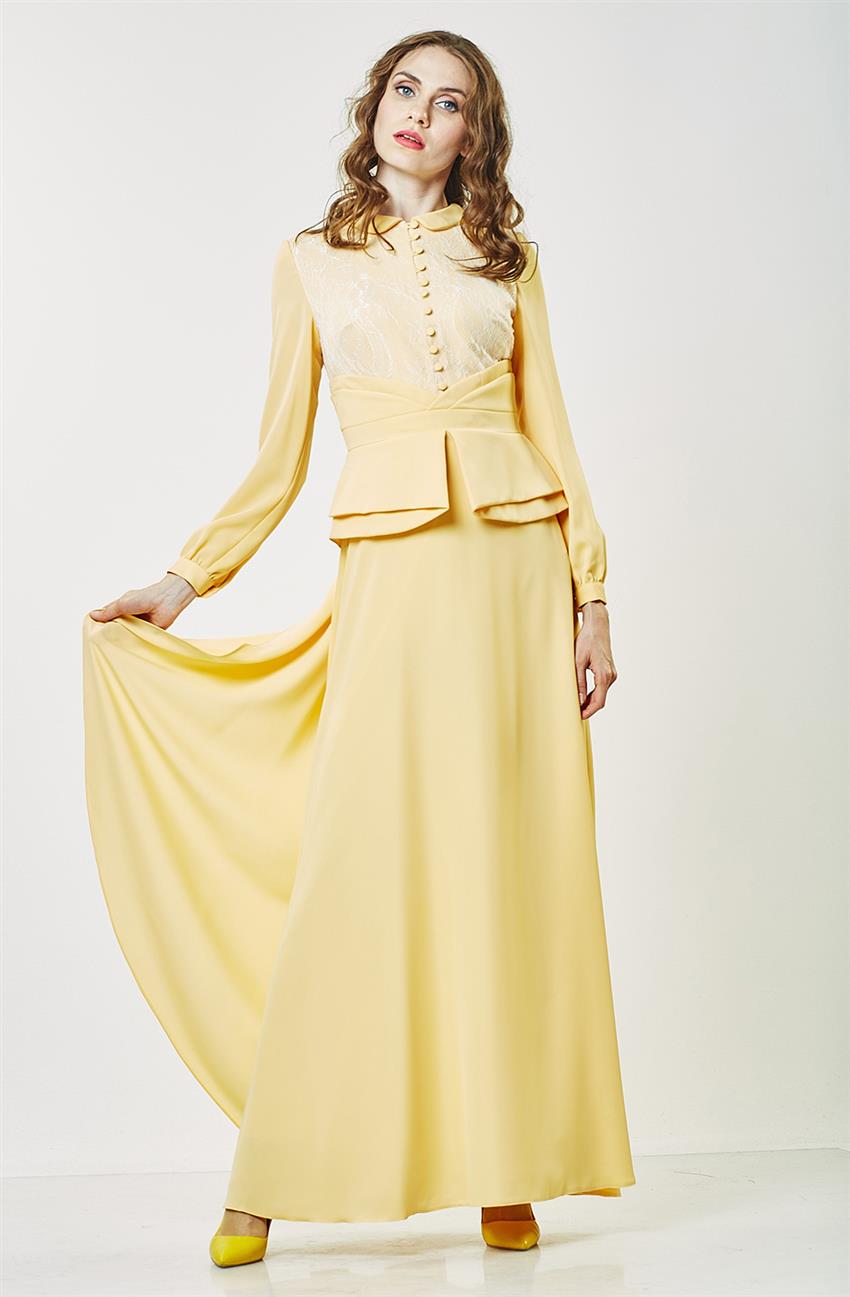 فستان سهرة فستان-أصفر DO-A4-64017-91