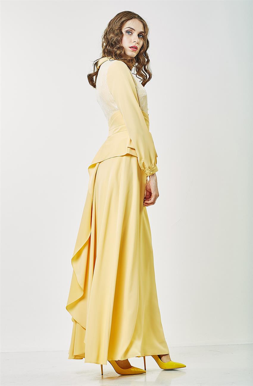 فستان سهرة فستان-أصفر DO-A4-64017-91