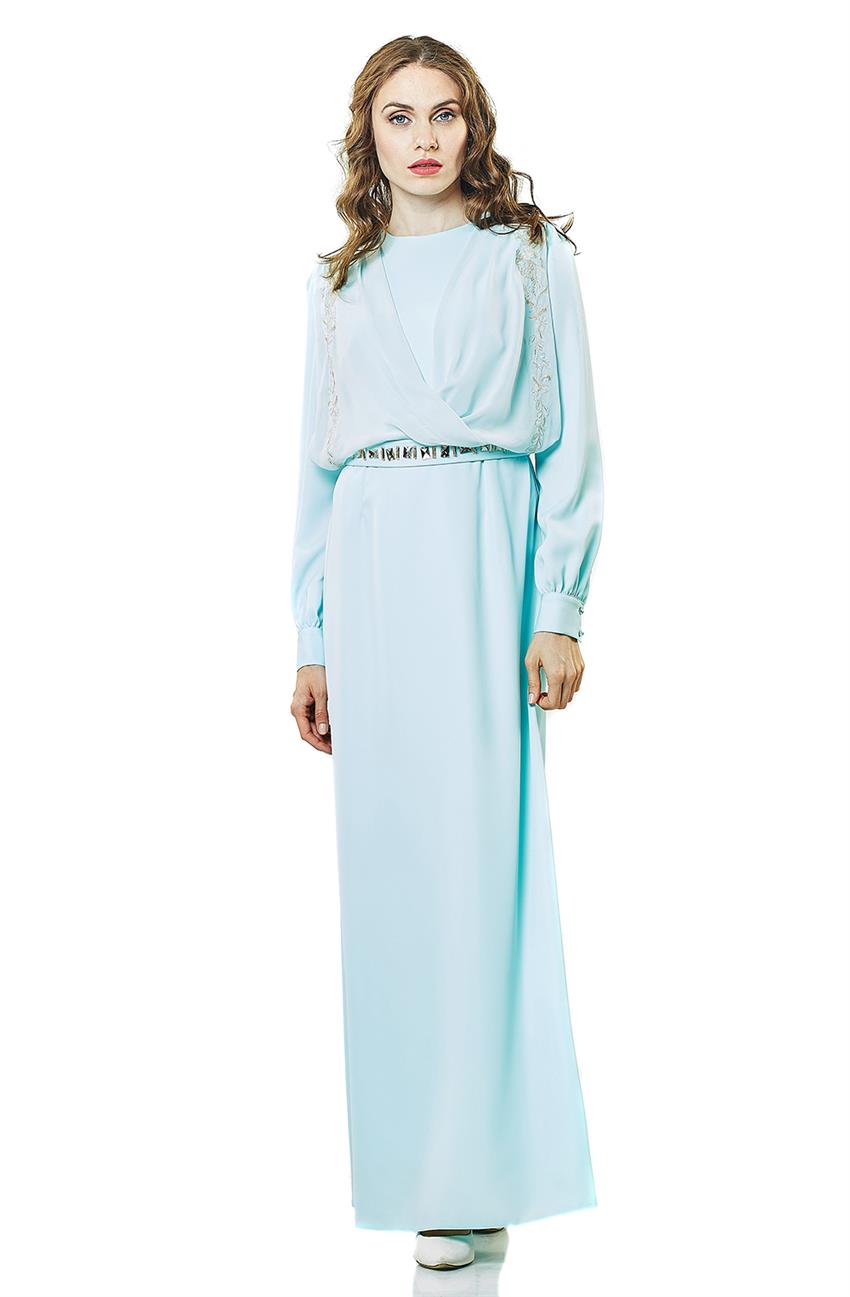 Evening Dress Dress-Turquoise KA-A4-23063-54