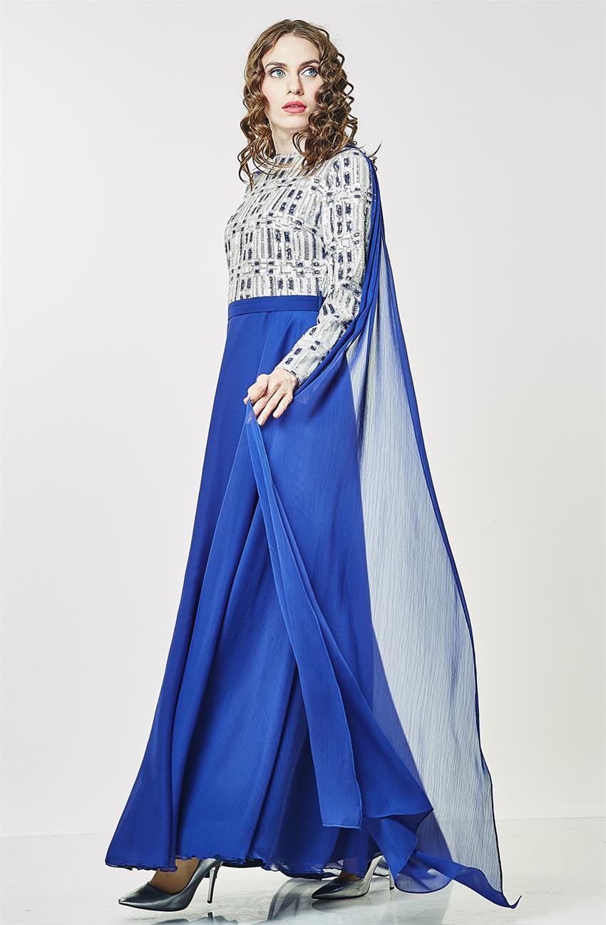 فستان سهرة فستان-أزرق غامق KA-A6-23038-74